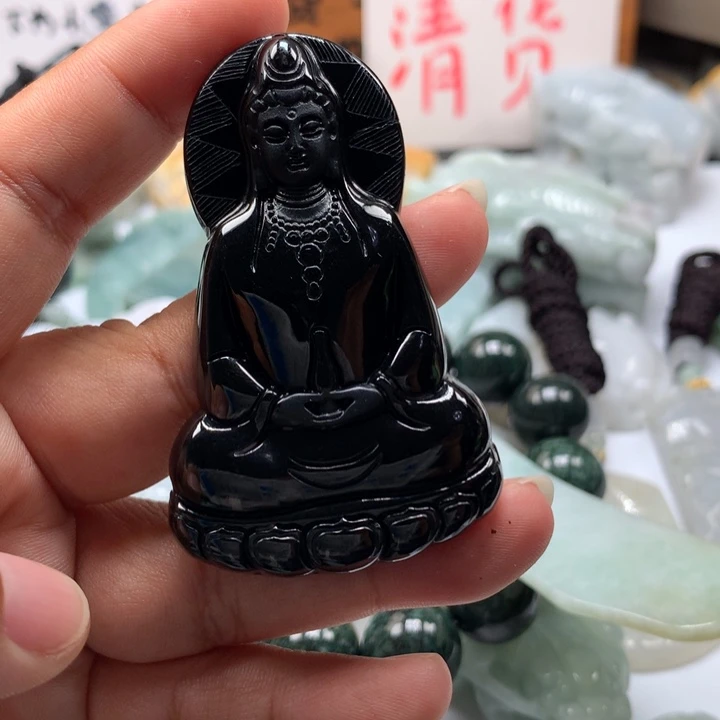 翡翠未镶嵌颈饰保真天然A货翡翠