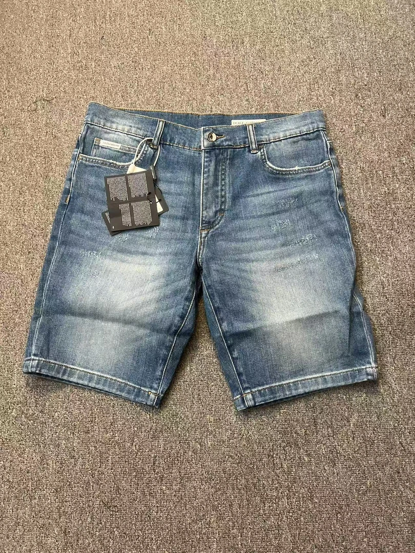 牛仔短裤方块标夏季