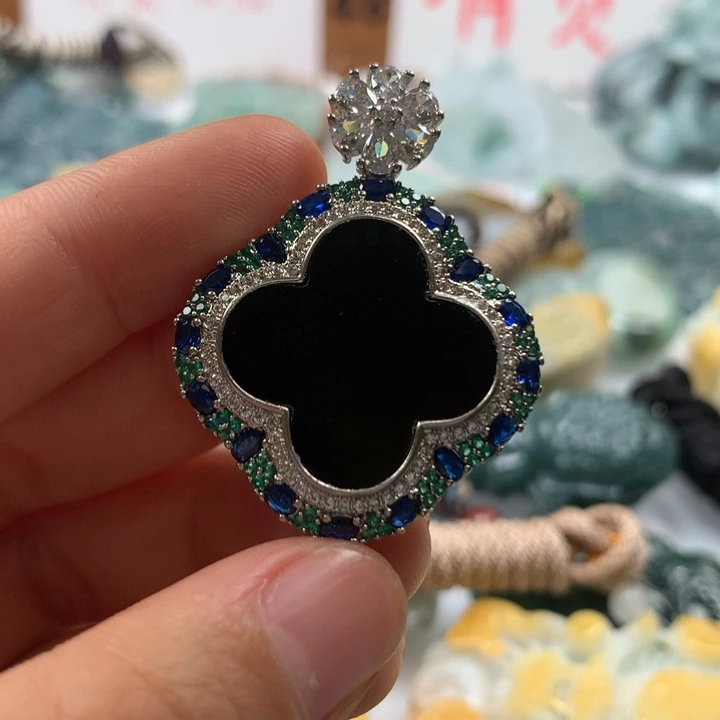 翡翠颈饰未镶嵌保真天然A货翡翠