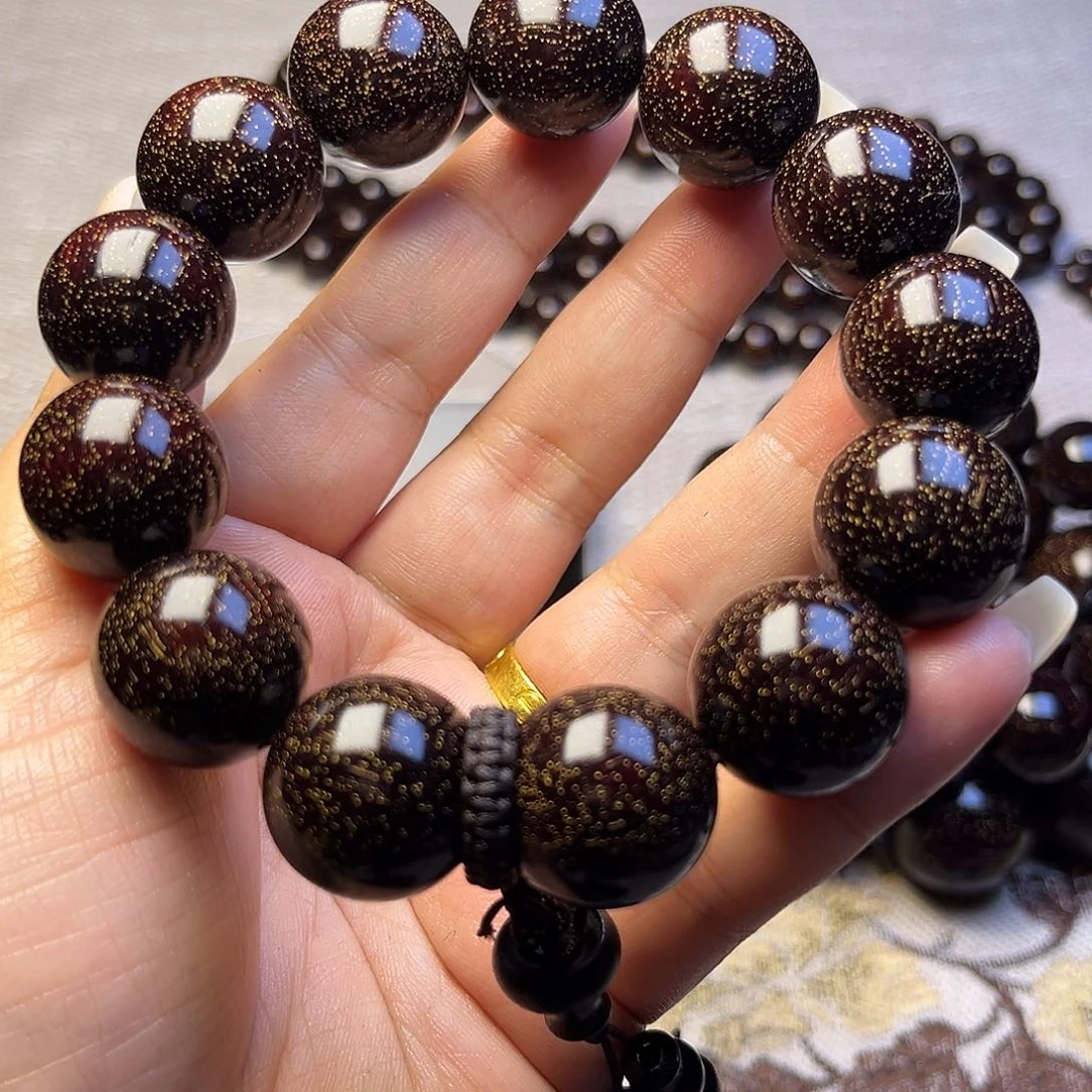 你***。檀香紫檀（小叶紫檀）1.8 13颗爆星