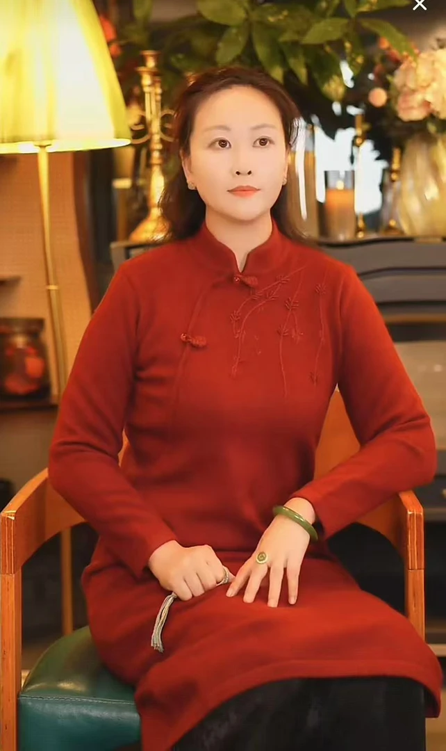 【即遇——相思】新中式国风针织长款连衣裙