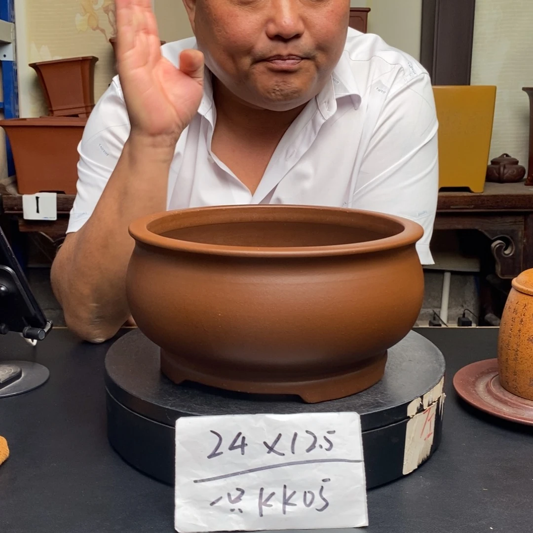 紫砂花盆货号一只KK005