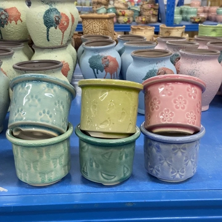 陶瓷花盆单场满9.9发8*6.5