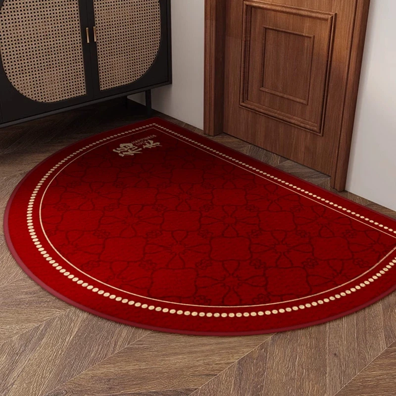 红色入户门地垫喜庆家用玄关地毯除尘脚垫门口进门防滑门垫可定制
