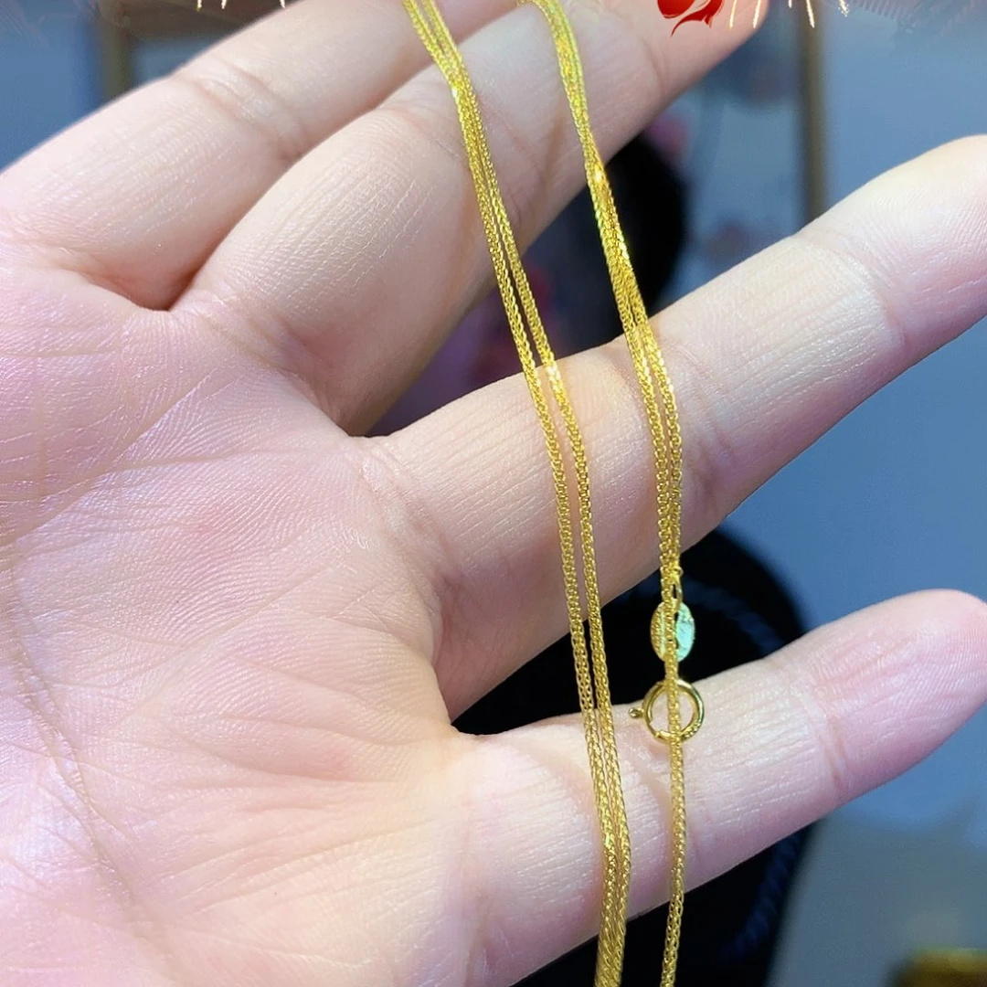 和田玉颈饰银S925镀金镶嵌