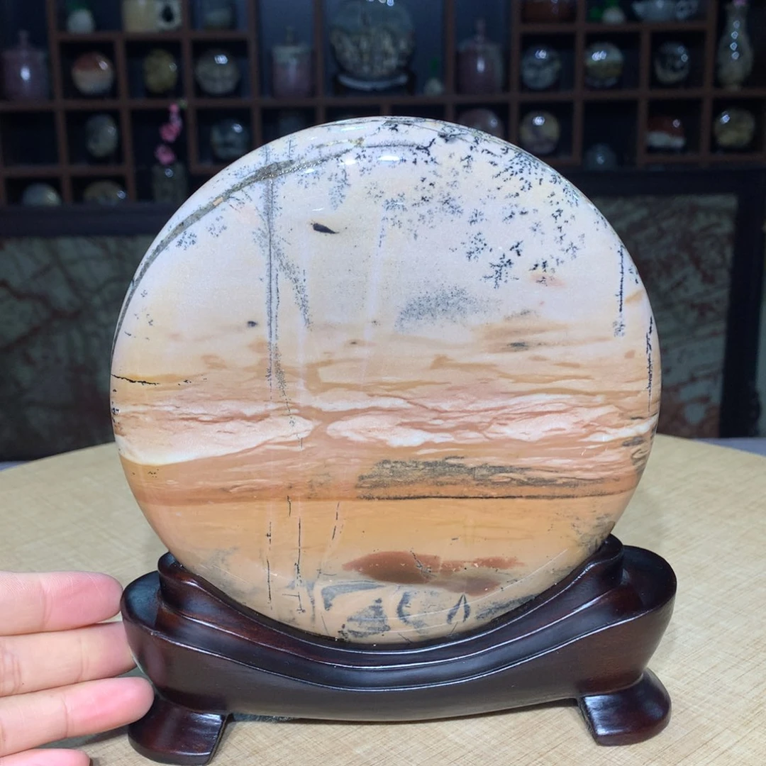 紫砂广西国画石摆件，收藏观赏