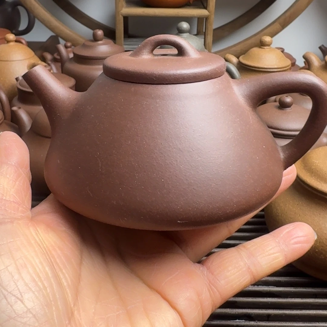 翎***度紫砂茶壶200cc子冶石瓢微瑕特价处理
