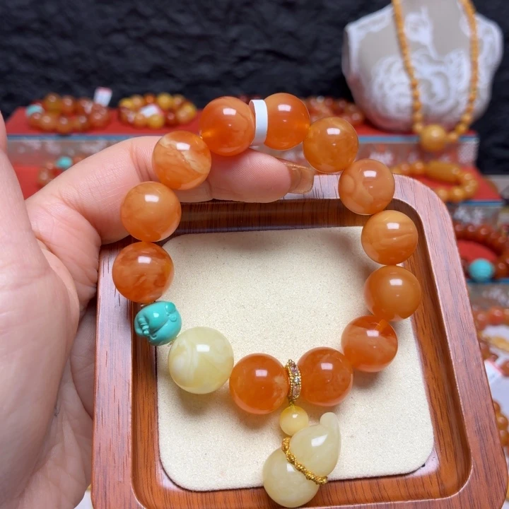 蜜蜡未镶嵌颈饰项链