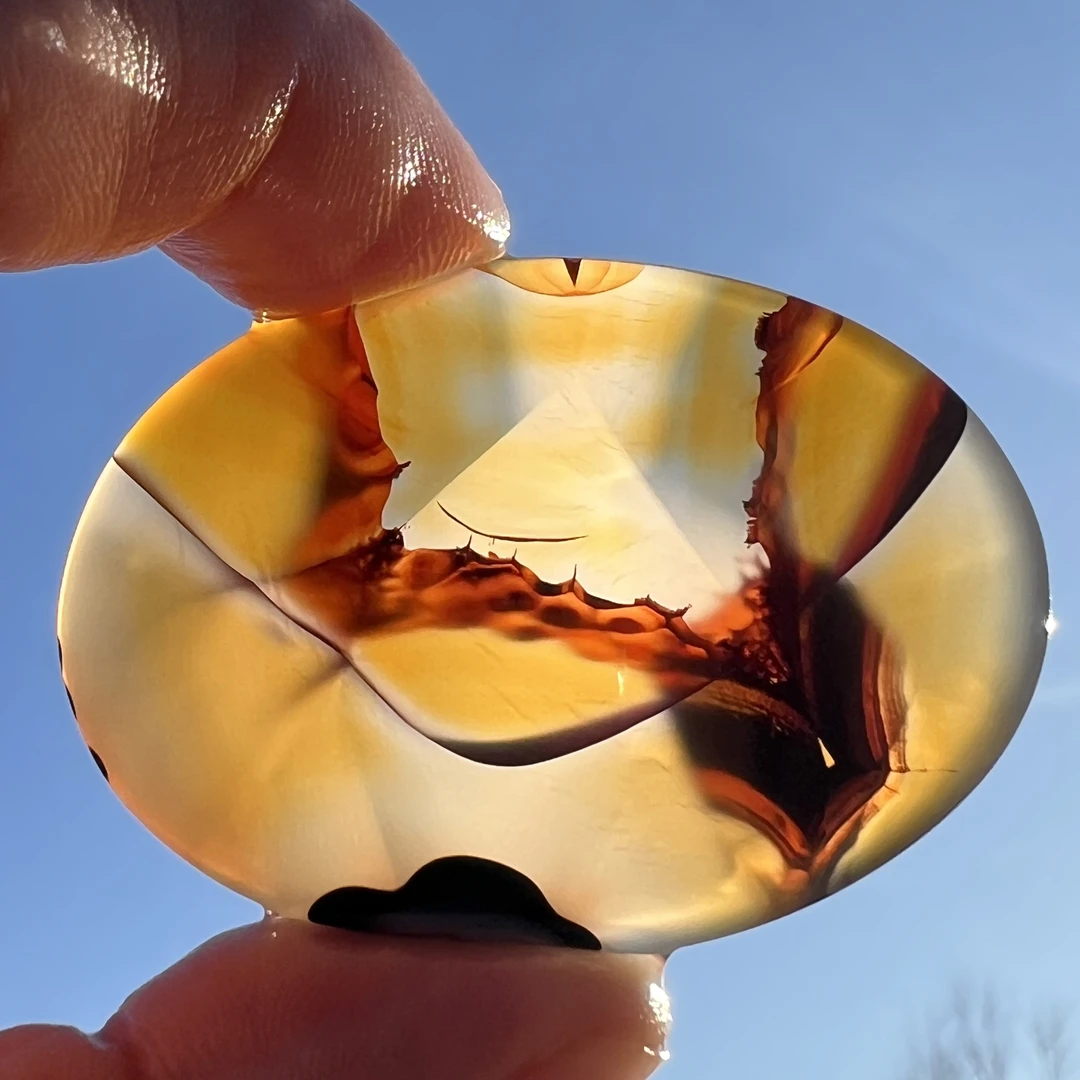 天然玛瑙巴西玛瑙意境风景象形牌刺景