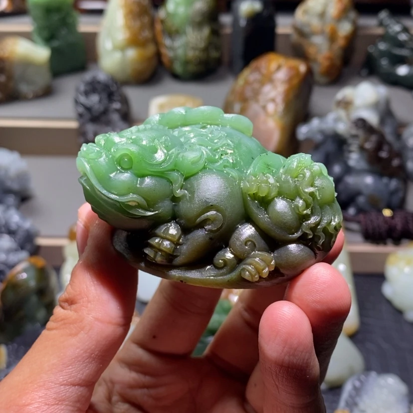 【闪购商品】和田玉未镶嵌把件绿**号