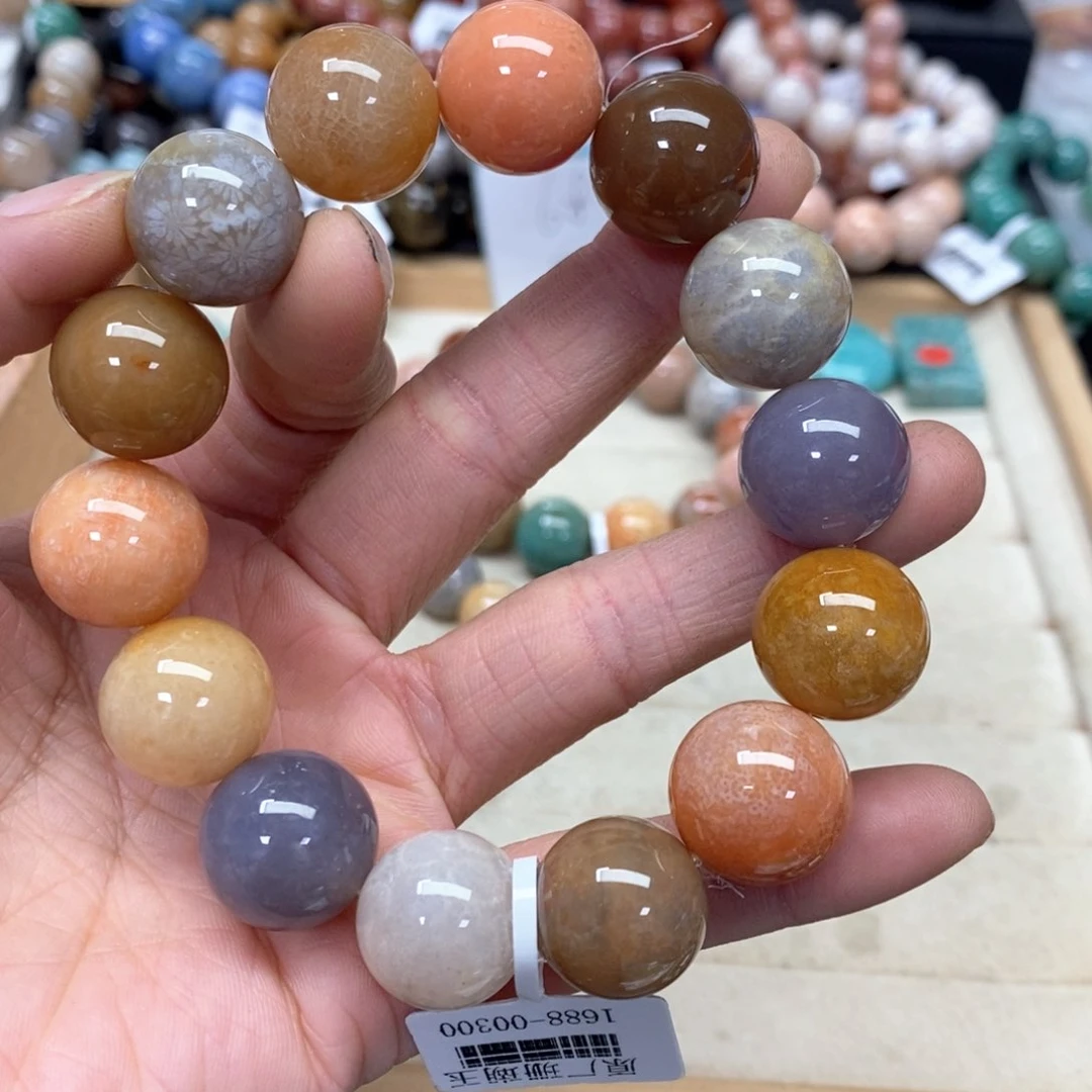 硅化珊瑚（珊瑚玉）手链未镶嵌S****g477