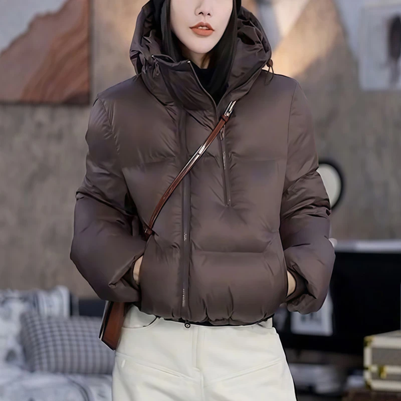 2991韩系穿搭宽松百搭高级感短款棉服外套时尚小众外套