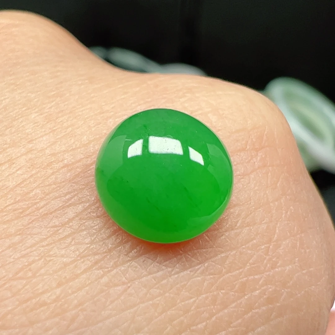 翡翠未镶嵌耳饰蛋面