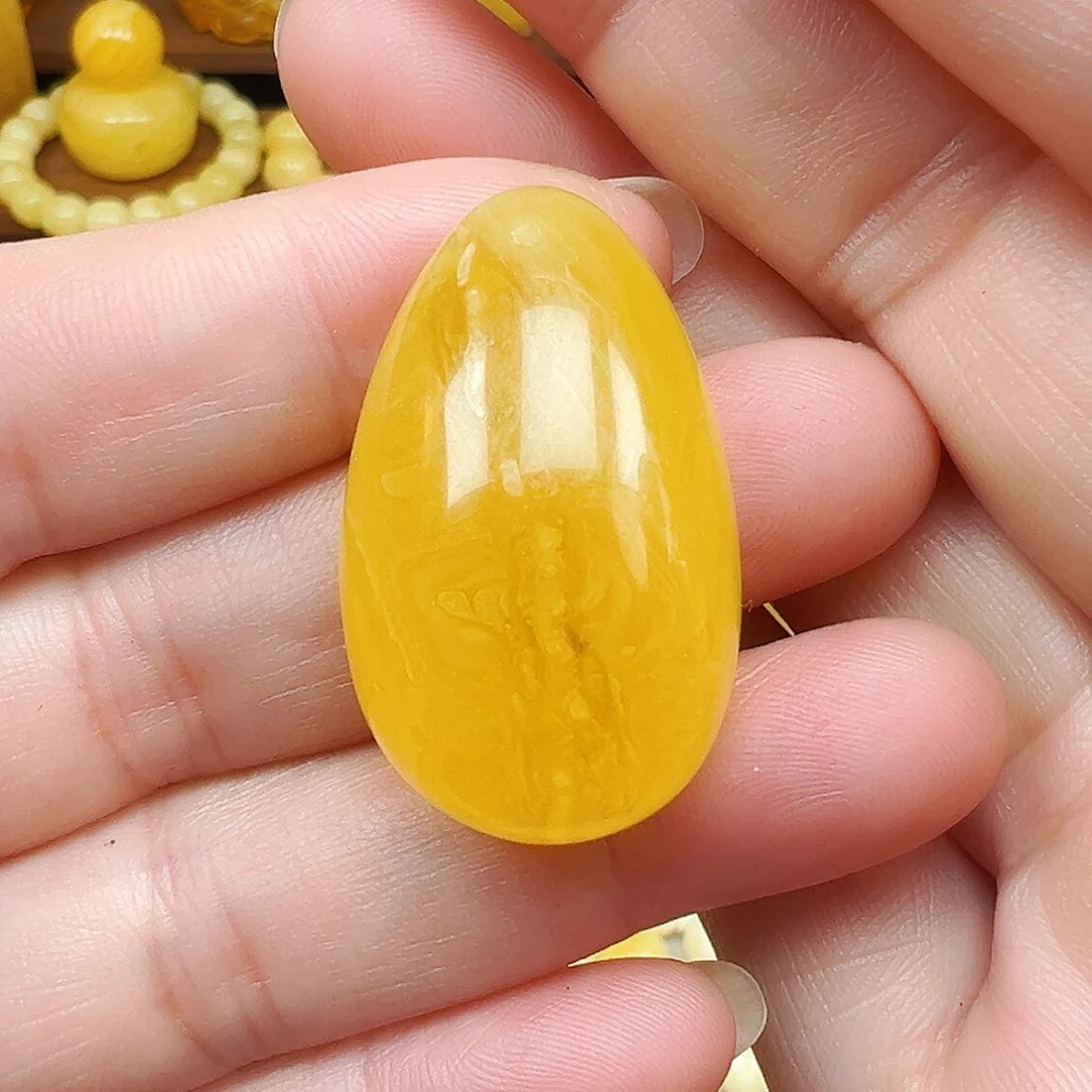 蜜蜡未镶嵌珠宝奇石土*蜜蜡水滴