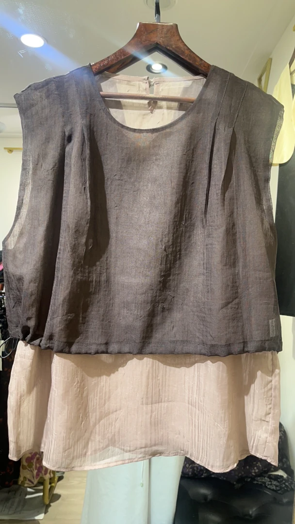 新款韩版百搭修身显瘦薄款抽绳假两件衬衫