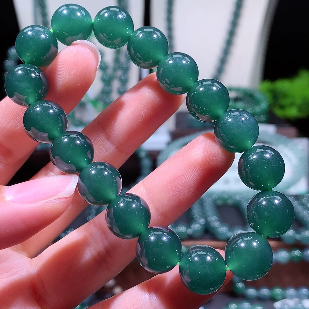 翡翠未镶嵌手链天然a货翡翠手串12