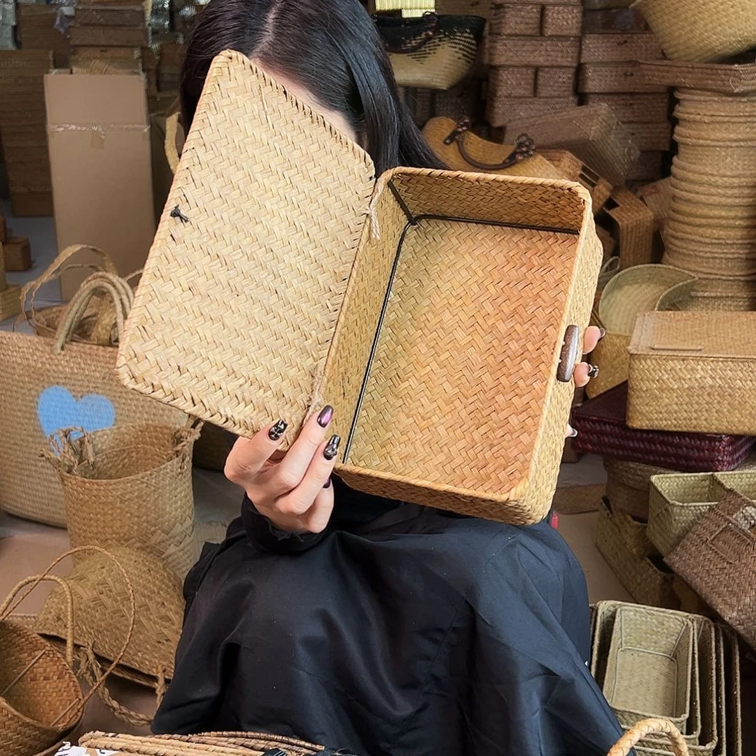 草编草编包/草编收纳盒微瑕疵