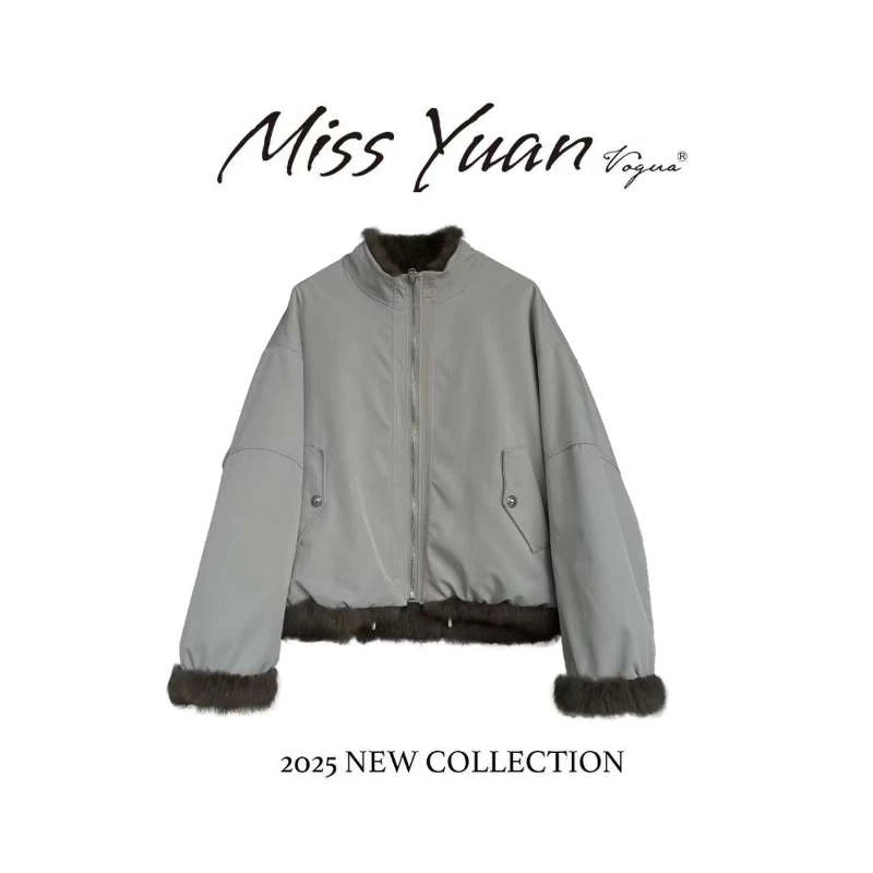 M.Y 媛总原创设计两面穿兔毛冬装外套 YLYY-2501