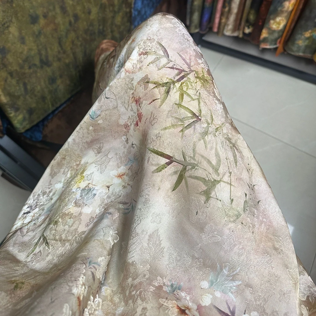 【金粉世家】花萝高档新中式服装布料提花布头国风夏季面料