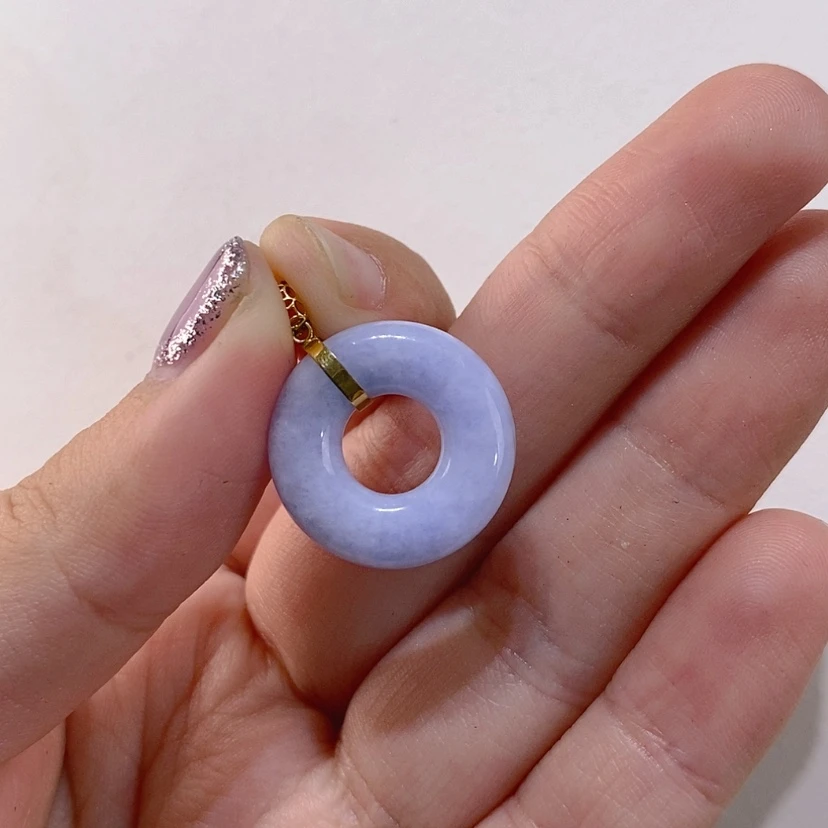 【闪购商品】翡翠18K金镶嵌颈饰吊坠