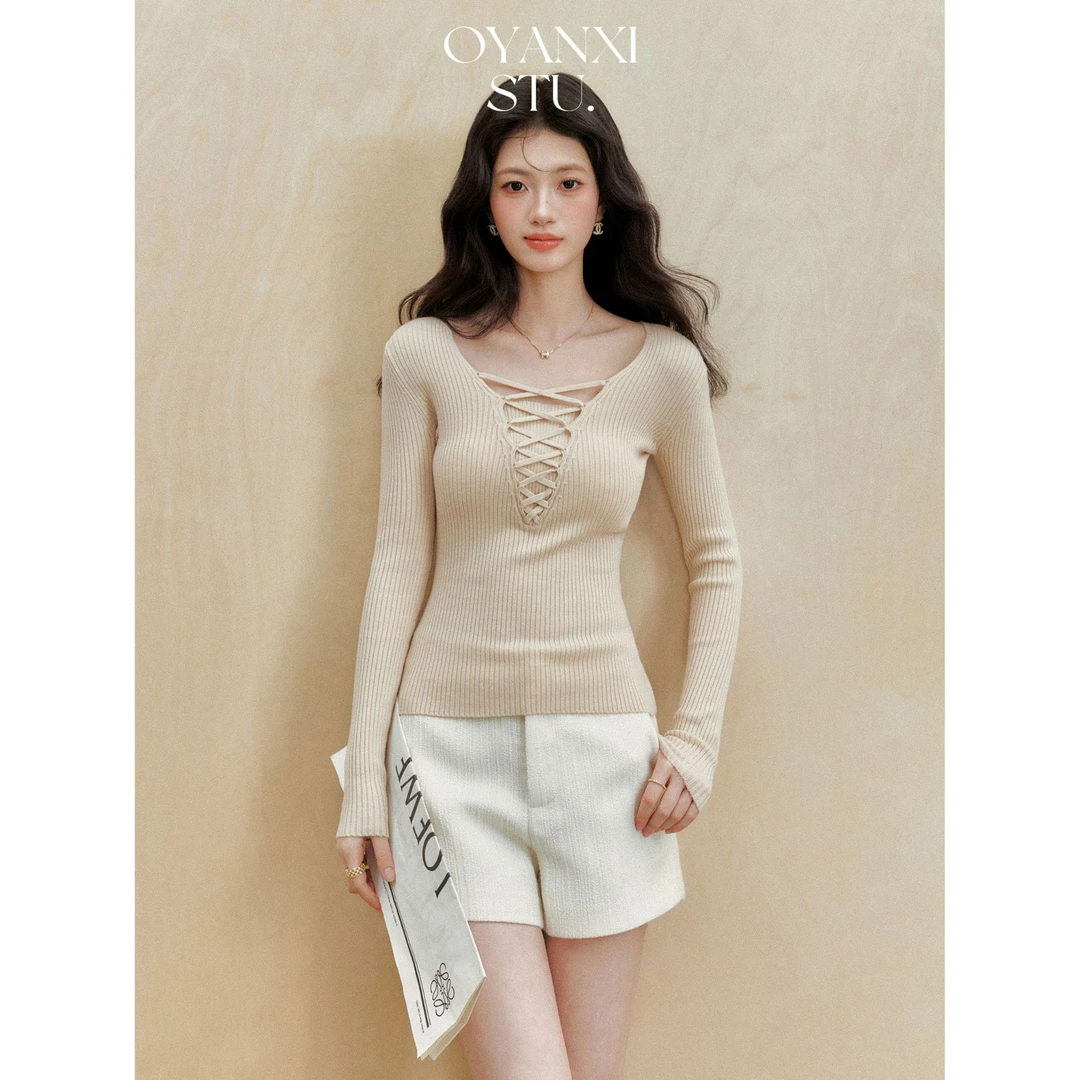 万万【清清】松茶半岛新春设计长袖毛针织衫LY-棋227M1141-O