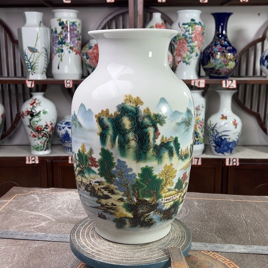 陶摆件景德镇陶瓷大冬山川