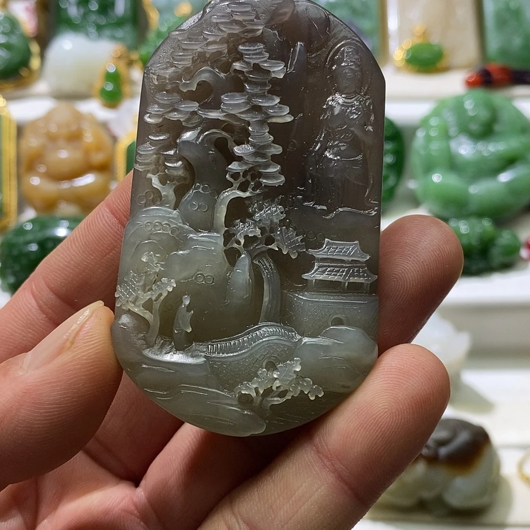 和田玉未镶嵌颈饰