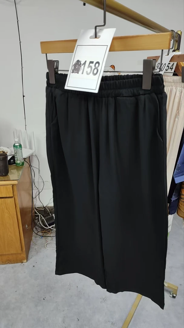 158-休闲风休闲裤纯色七分裤半身裙女装中老年女装口袋