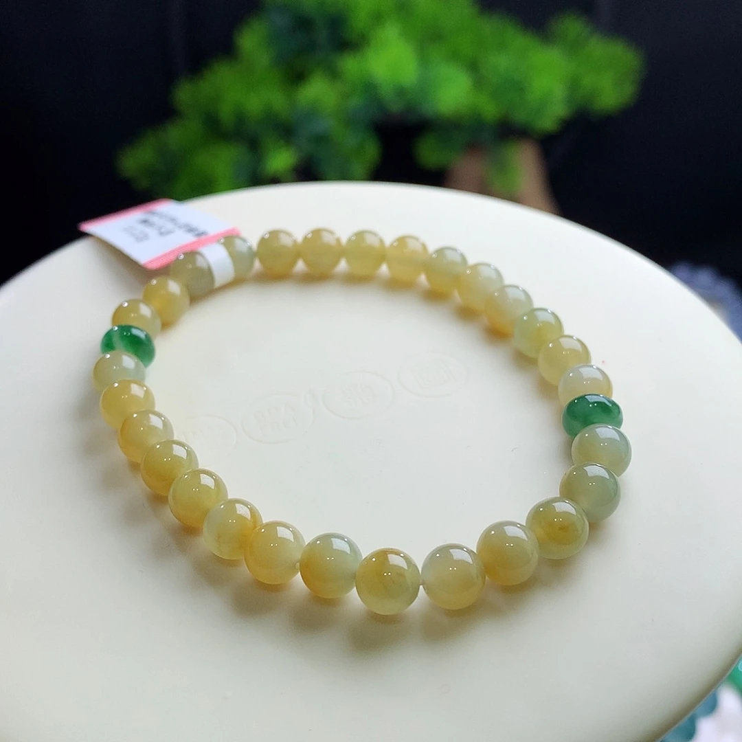 未镶嵌手串翡翠卡6.5mm