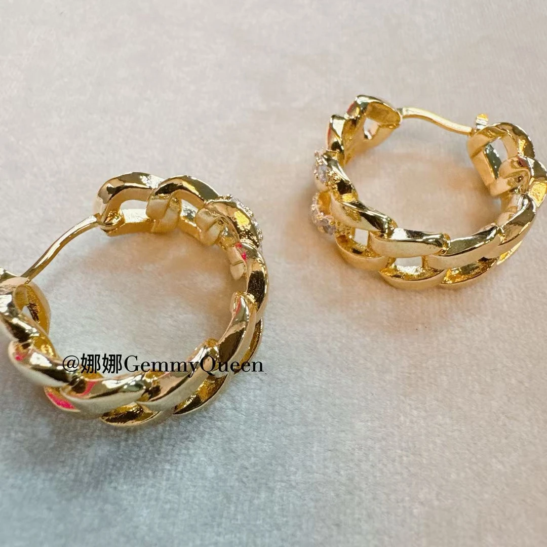 铜合金合成锆石耳饰 娜娜GemmyQueen耳环GQ09244