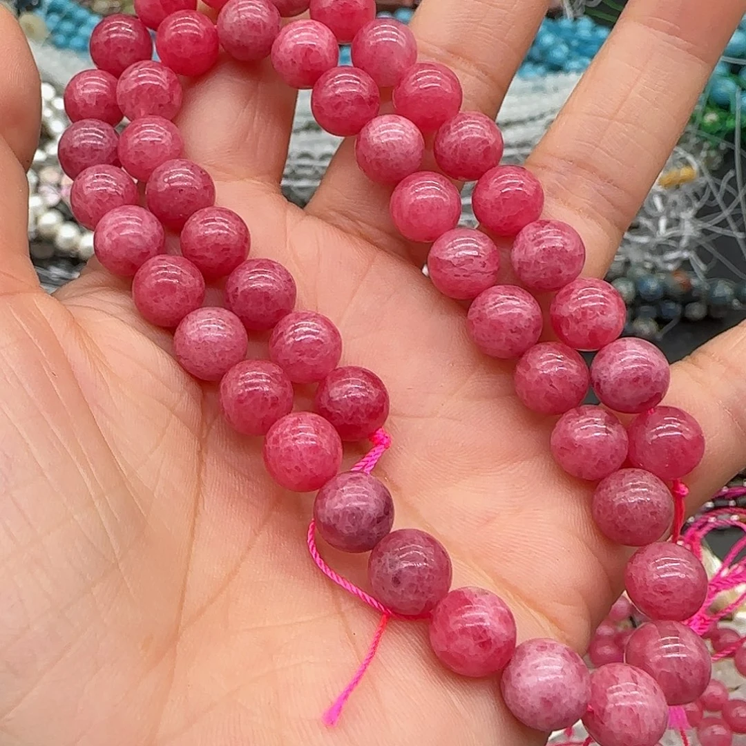 晴***里玛瑙/玉髓合金珠宝半成品红纹8mm拍两99发一条