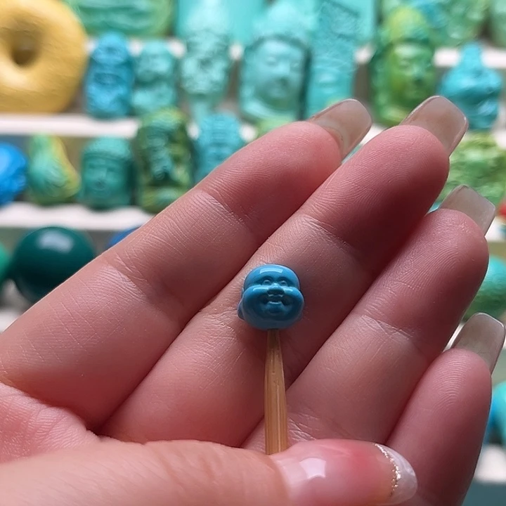 精工雕刻蓝色弥勒佛