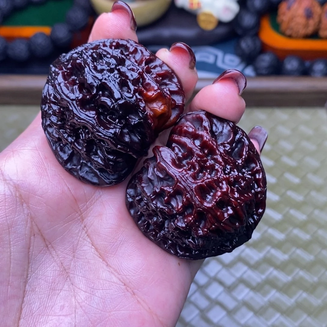 吊坠文玩核桃44白狮子彩