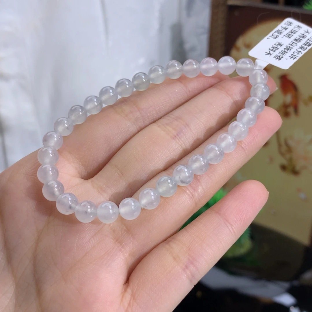 未镶嵌手串翡翠卡5.9冰胶水墨画乌鸡
