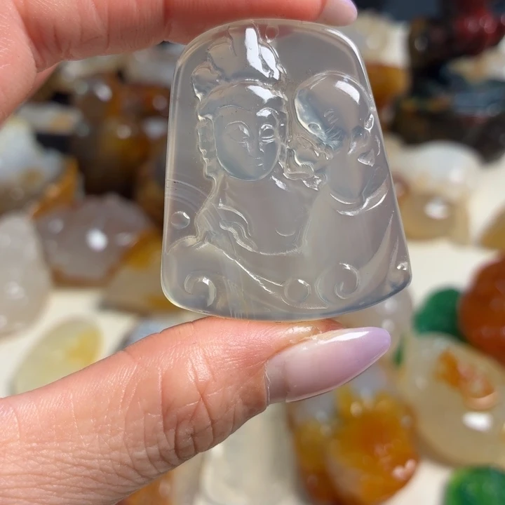 玛瑙/玉髓未镶嵌吊坠(不含链)