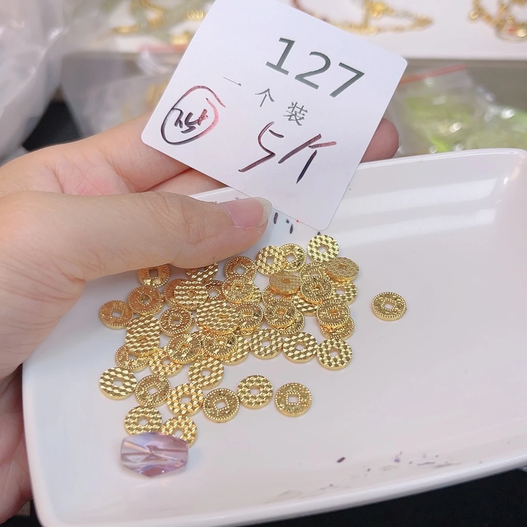 紫晶珠宝半成品银S925镀金镶嵌127