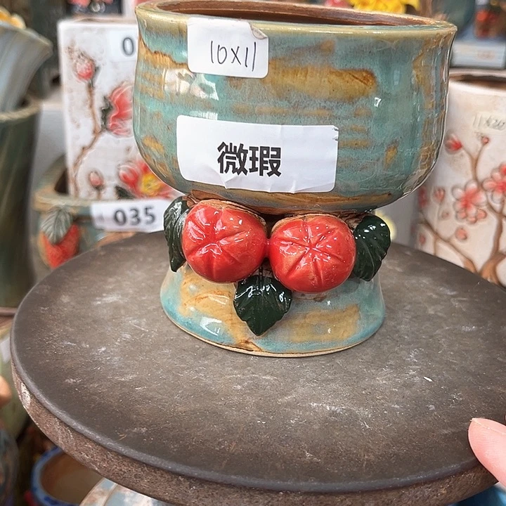 紫砂花盆粗陶材质多肉花盆