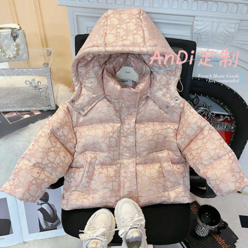 〖ANDI〗订制冬款韩系中大童女童时尚设计感连帽羽绒服3397