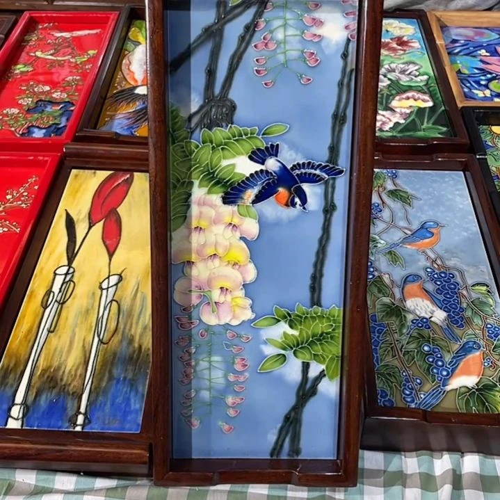 陶瓷18*43燕南飞双面茶盘福利