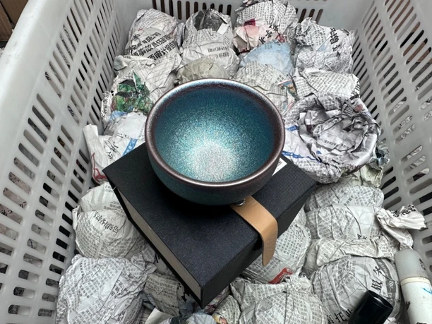 流光溢彩天青将军配礼盒