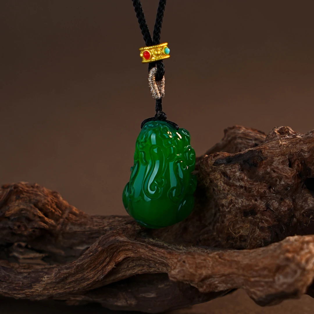 Y-617 绿玛瑙貔貅吊坠（配绳）