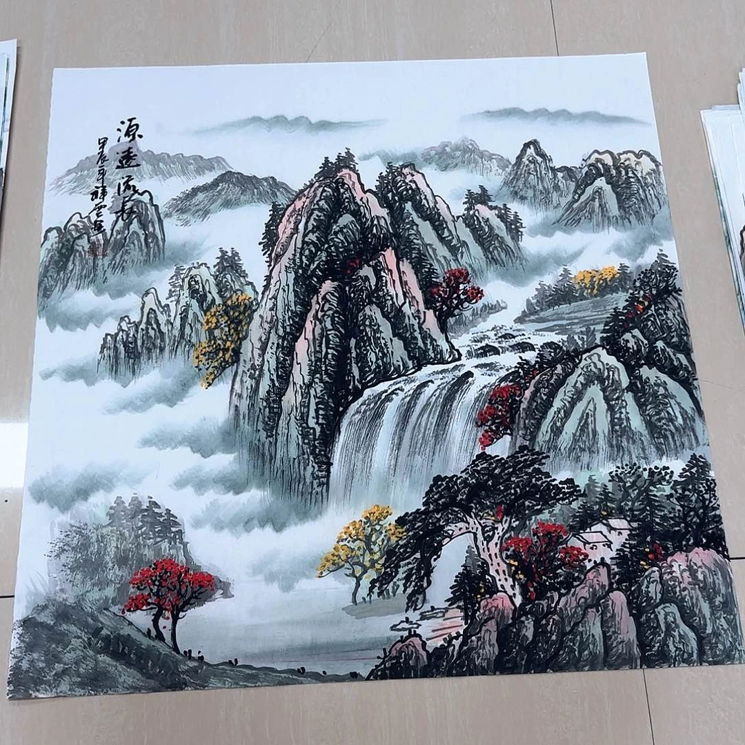 国画国画作品展。国画