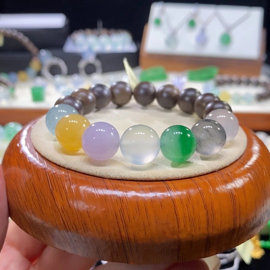 翡翠未镶嵌手串清冷风手串