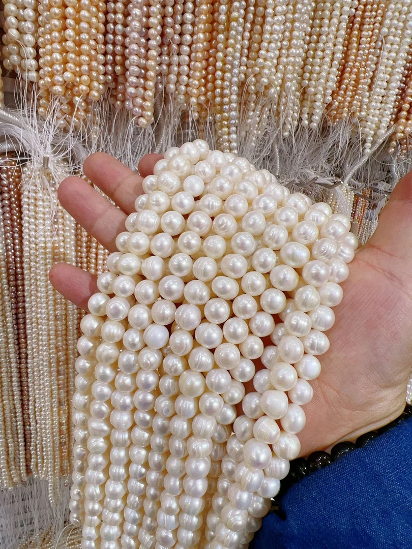 【包邮】天然珍项链女士挂件时尚款长链marwayt zanjir白色5