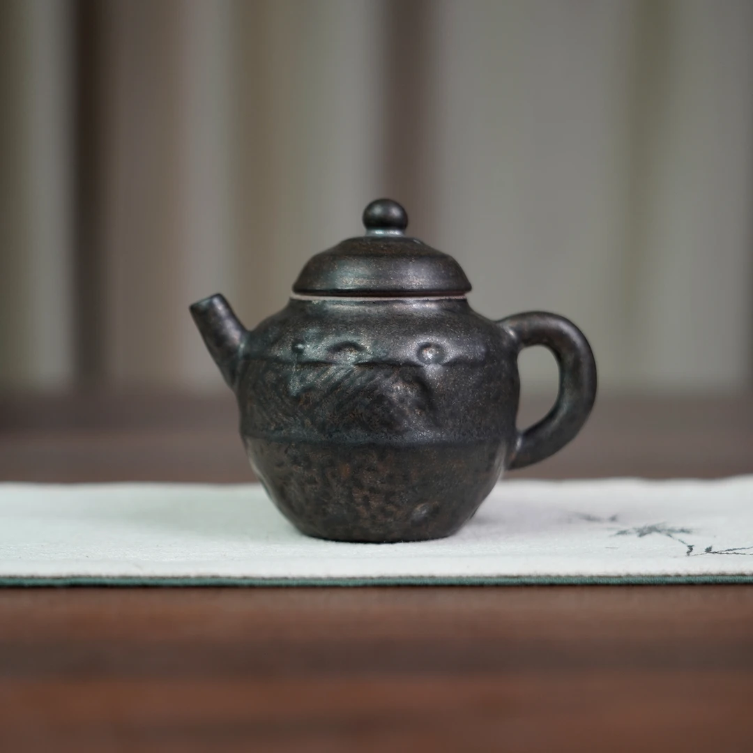 【拿放斋】铁锈釉老君壶.3701.茶壶陶瓷功夫茶具中式复古家用泡茶器