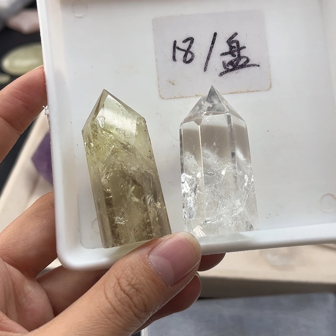 阳***量珠宝半成品未镶嵌水晶95水晶柱