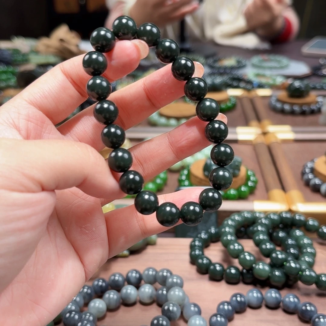 和田玉未镶嵌手链10