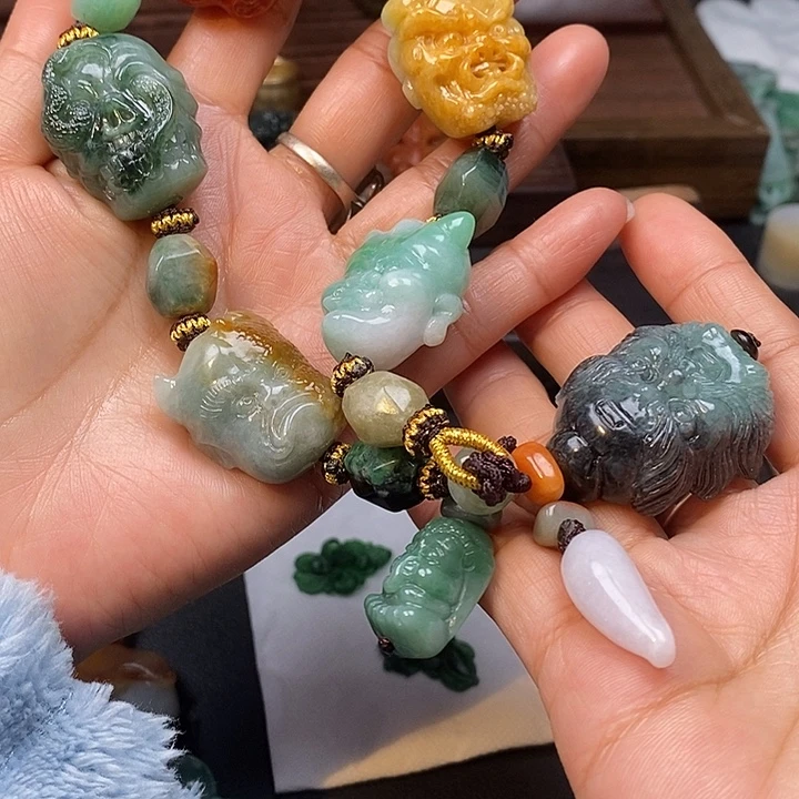 三***毛定制翡翠未镶嵌毛货抛光