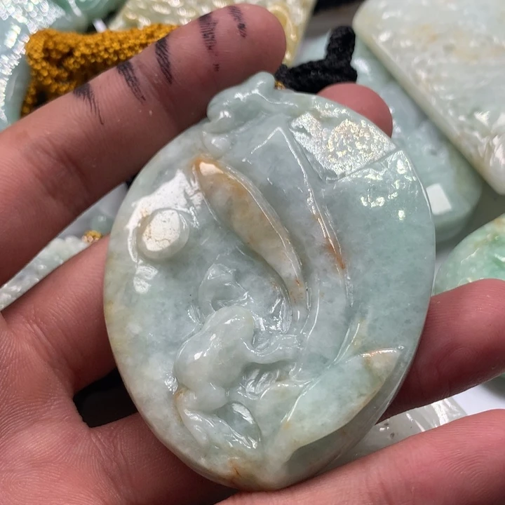 颈饰未镶嵌翡翠保真天然a货翡翠