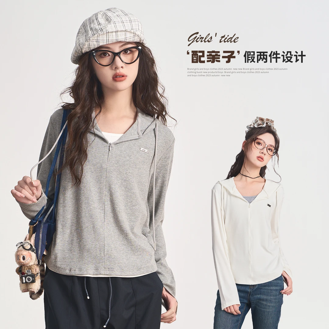 【原创正版】可配亲子！女大童连帽卫衣2025秋季新款洋气女童上衣